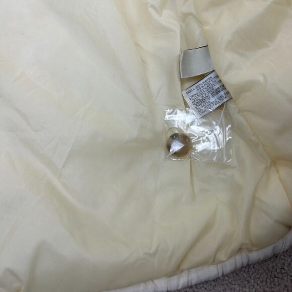 Vintage Express Badger Fur Trim Coat Womens Small Ivory Campagnie Internationale - Picture 13 of 15